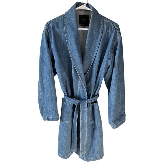 Magine Denim Duster w/ Belt, Size 48, EUC (women's L) - Picture 1 of 4